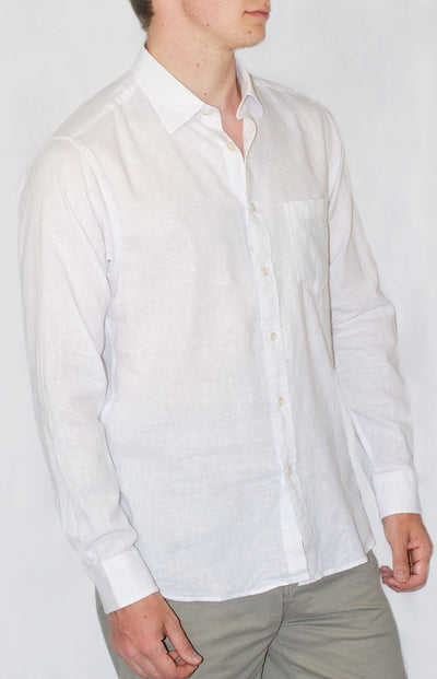 CAMISA DE LINO AQUA