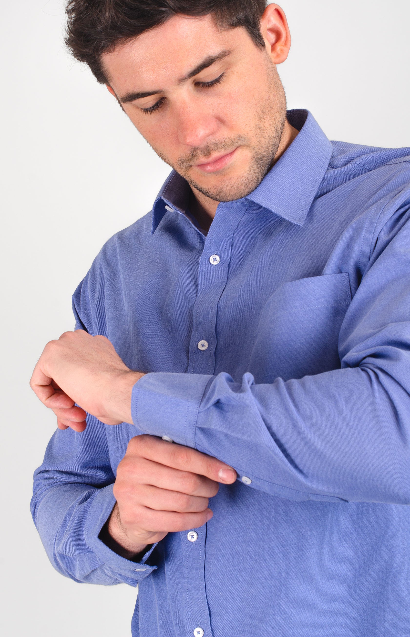 Camisa Oxford Cuello Italiano